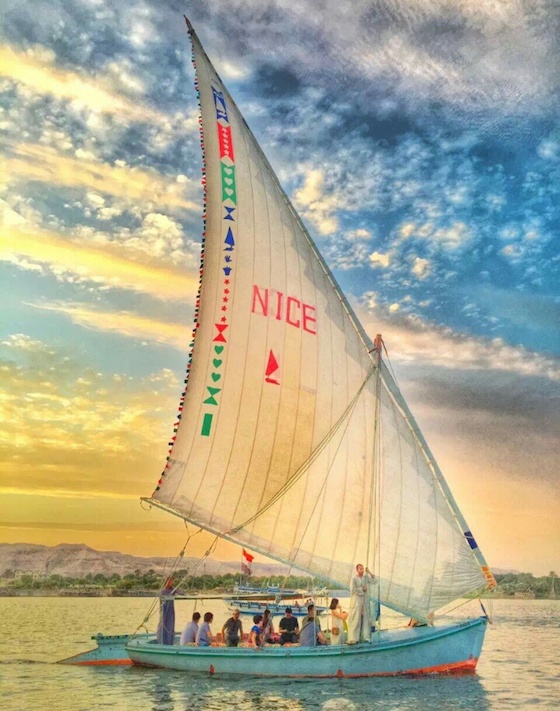 ナイル川のファルーカ