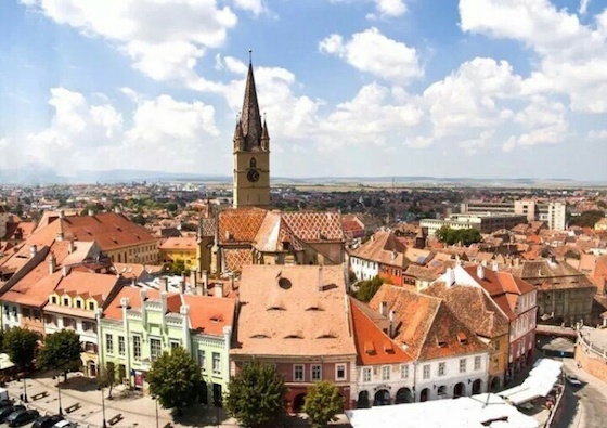 シギショアラ歴史地区の美しい街並み