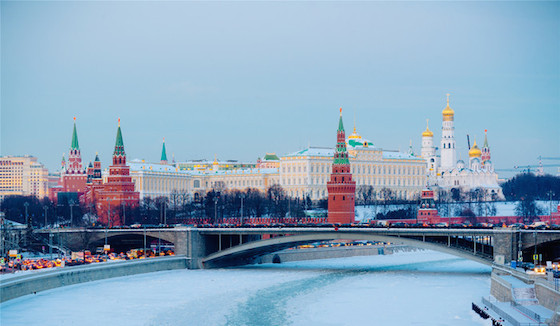 雪に覆われた美しいモスクワの冬景色